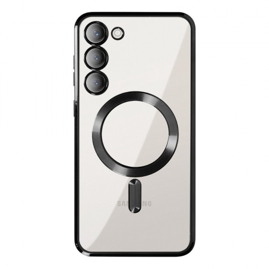 Силиконов кейс bSmart Chrome Magsafe с протектори за камерите, За Samsung Galaxy A27, Черен