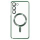 Силиконов кейс bSmart Chrome Magsafe с протектори за камерите, За Samsung Galaxy A27, Зелен