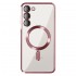 Силиконов кейс bSmart Chrome Magsafe с протектори за камерите, За Samsung Galaxy S24 FE, Розово-златен