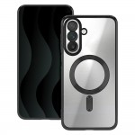 Силиконов кейс bSmart Chrome Magsafe с протектори за камерите, За Samsung Galaxy S26 FE, Черен