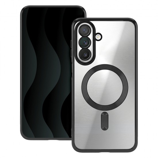 Силиконов кейс bSmart Chrome Magsafe с протектори за камерите, За Samsung Galaxy S26 FE, Черен
