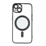 Силиконов кейс bSmart Chrome Magsafe с протектори за камерите, За Samsung Galaxy S26 FE, Черен