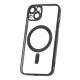 Силиконов кейс bSmart Chrome Magsafe с протектори за камерите, За Samsung Galaxy S26 FE, Черен
