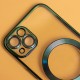 Силиконов кейс bSmart Chrome Magsafe с протектори за камерите, за Samsung Galaxy S26 FE, зелен