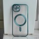 Силиконов кейс bSmart Chrome Magsafe с протектори за камерите, за Samsung Galaxy S26 FE, зелен