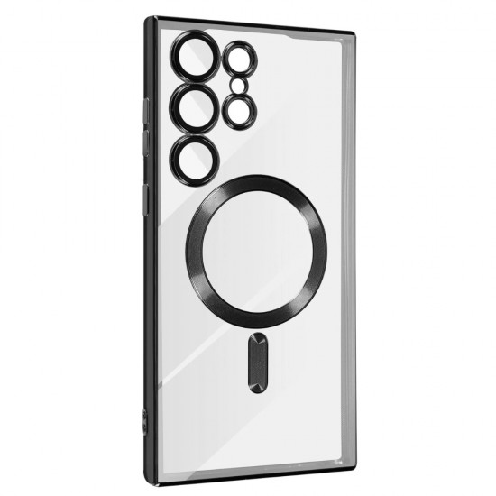 Силиконов кейс bSmart Chrome Magsafe с протектори за камерите, За Samsung Galaxy S26 Ultra, Черен от Fonax.bg