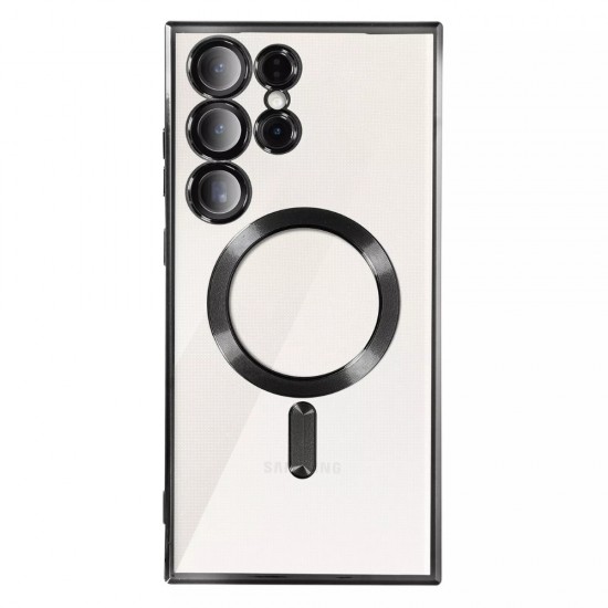 Силиконов кейс bSmart Chrome Magsafe с протектори за камерите, За Samsung Galaxy S26 Ultra, Черен от Fonax.bg