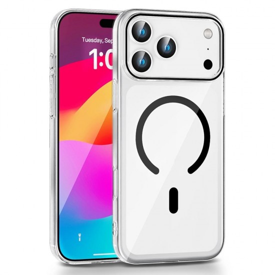 Силиконов кейс bSmart Clear Thin Magsafe, За iPhone 17 Pro Max (6.9), Черен от Fonax.bg