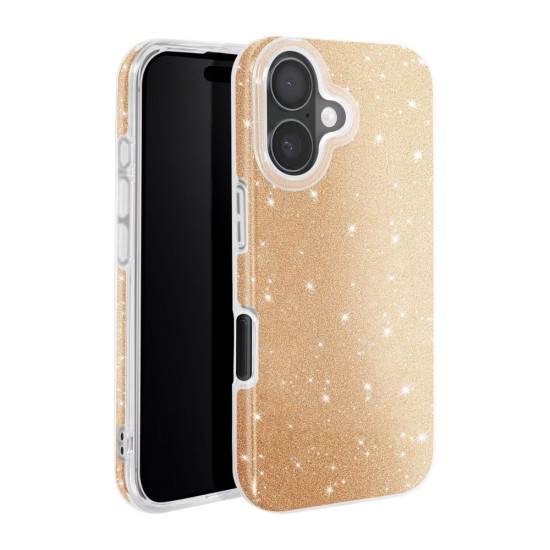 Силиконов кейс bSmart Glitter 3в1 за iPhone 17 (6.3) златист от Fonax.bg