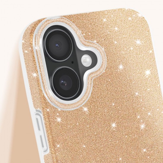 Силиконов кейс bSmart Glitter 3в1 за iPhone 17 (6.3) златист от Fonax.bg