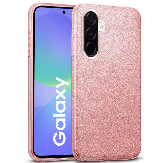 Силиконов кейс bSmart Glitter 3в1 за Samsung Galaxy A56 / A36 розов от Fonax.bg