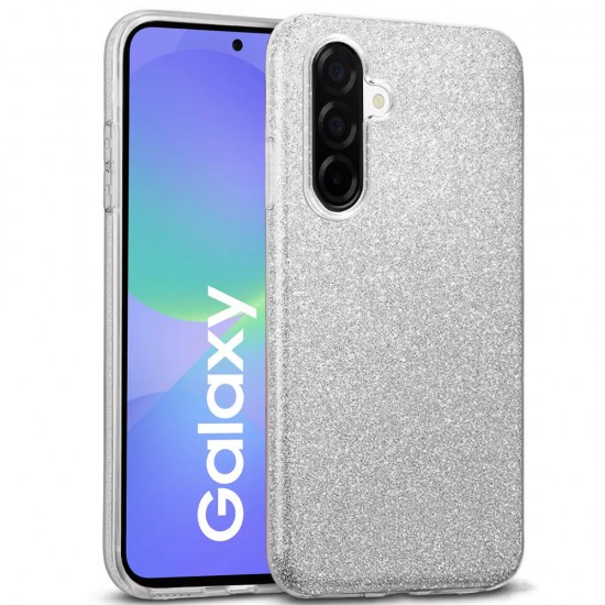 Силиконов кейс bSmart Glitter 3в1 за Samsung Galaxy A56 / A36 сребрист от Fonax.bg