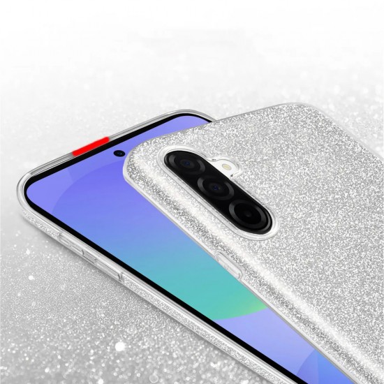 Силиконов кейс bSmart Glitter 3в1 за Samsung Galaxy A56 / A36 сребрист от Fonax.bg