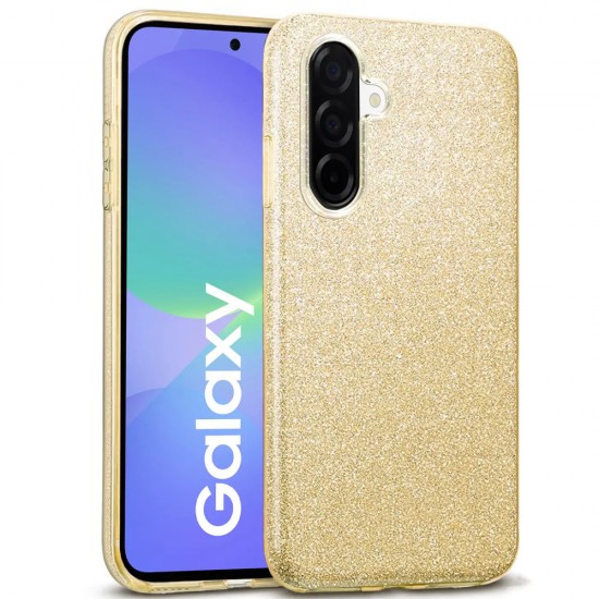 Силиконов кейс bSmart Glitter 3в1 за Samsung Galaxy A56 / A36 златист от Fonax.bg