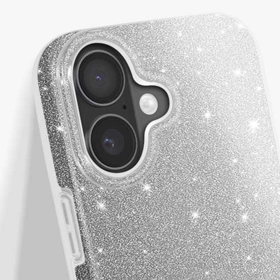 Силиконов кейс bSmart Glitter 3в1 за Samsung Galaxy A57 сребрист
