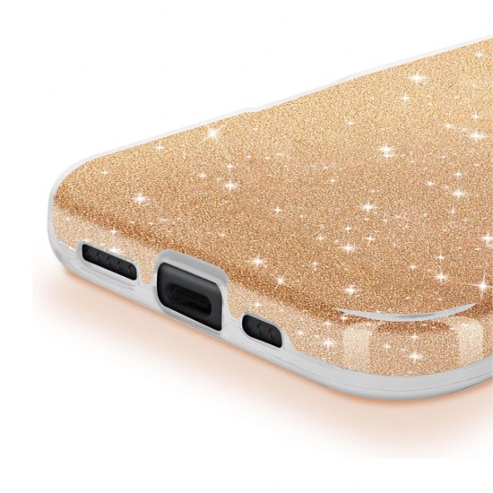 Силиконов кейс bSmart Glitter 3в1 за Samsung Galaxy A57 златист