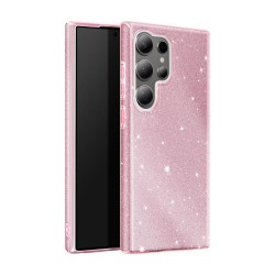 Силиконов кейс bSmart Glitter 3в1 за Samsung Galaxy S26 Ultra розов