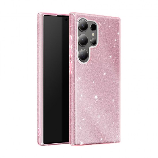Силиконов кейс bSmart Glitter 3в1 за Samsung Galaxy S26 Ultra розов от Fonax.bg