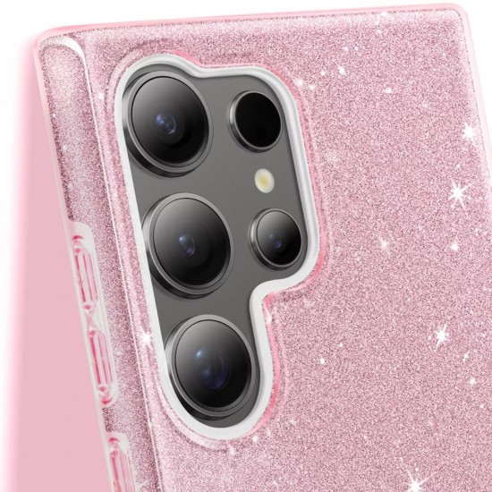 Силиконов кейс bSmart Glitter 3в1 за Samsung Galaxy S26 Ultra розов от Fonax.bg