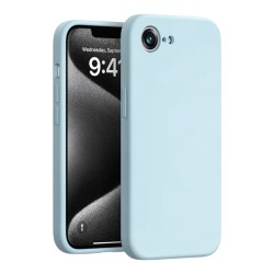Силиконов кейс bSmart Silicone Soft Cover, За iPhone 16e / 17e, Светлосин