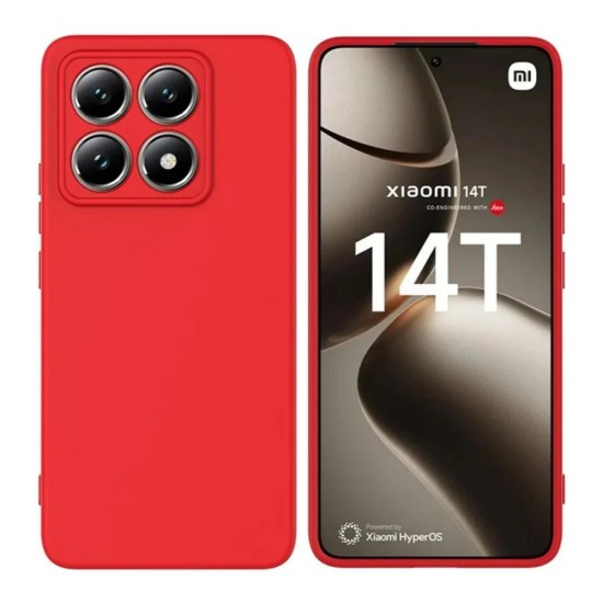 Силиконов кейс bSmart Silicone Soft Cover, За Xiaomi 14T, Червен от Fonax.bg