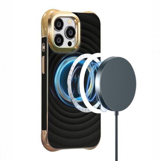 Силиконов кейс bSmart Circle Glam Magsafe, За iPhone 15 Pro Max (6.7), Черен от Fonax.bg