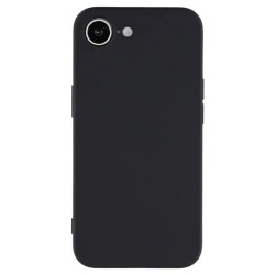 Силиконов кейс iPaky матиран, За iPhone 16e / 17e, Черен