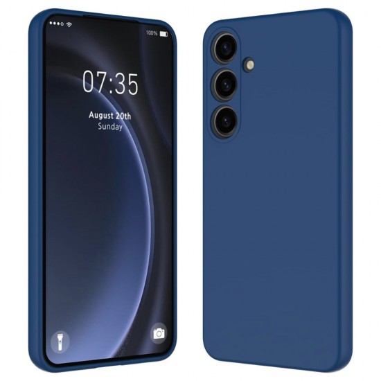 Силиконов кейс iPaky матиран, За Samsung Galaxy S24 FE, Тъмносин от Fonax.bg