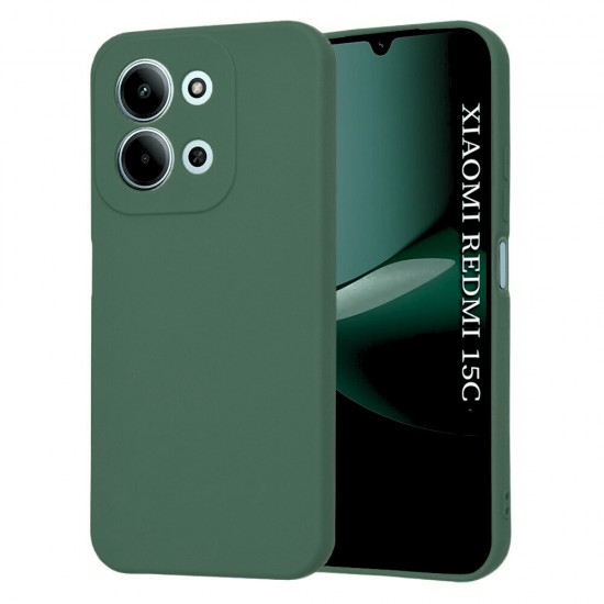 Силиконов кейс iPaky матиран, За Xiaomi Redmi 15C, Тъмнозелен от Fonax.bg