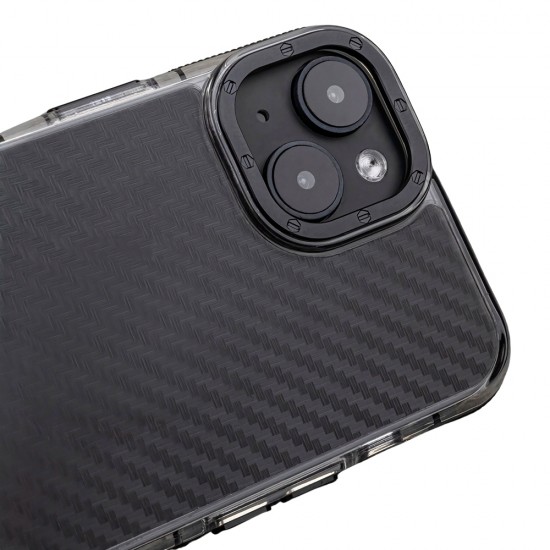 Силиконов кейс MBX Acrylic Carbon, За iPhone 15 Pro (6.1), Черен от Fonax.bg