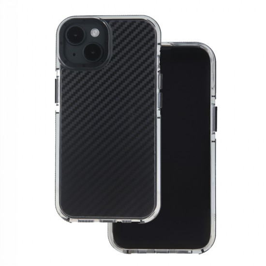 Силиконов кейс MBX Acrylic Carbon, За iPhone 15 Pro Max (6.7), Черен от Fonax.bg
