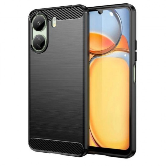 Силиконов кейс MBX Carbon, За Xiaomi Redmi 13C 4G, Черен от Fonax.bg