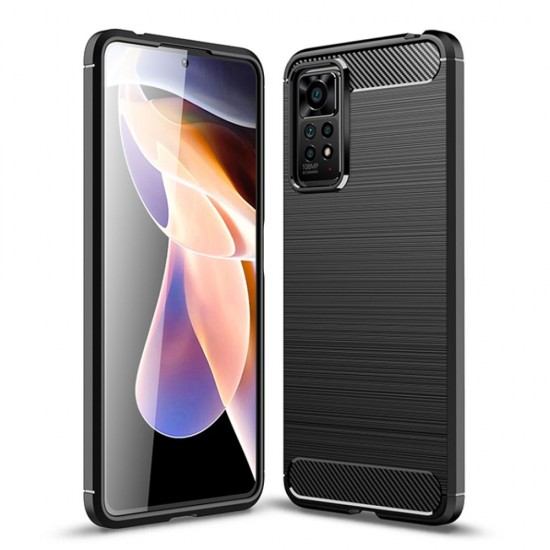 Силиконов кейс MBX Carbon, За Xiaomi Redmi Note 11 Pro 4G/Note 11 Pro 5G/Note 12 Pro 4G, Черен от Fonax.bg