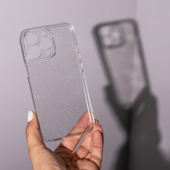 Силиконов кейс Shine 2 mm брокатен, За iPhone 15 Pro Max (6.7), Прозрачен от Fonax.bg