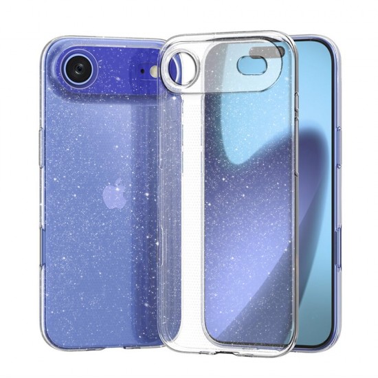 Силиконов кейс Shine 2 mm брокатен, За iPhone 17 Air (6.9), Прозрачен от Fonax.bg