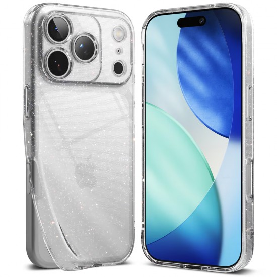 Силиконов кейс Shine 2 mm брокатен, За iPhone 17 Pro (6.3), Прозрачен от Fonax.bg
