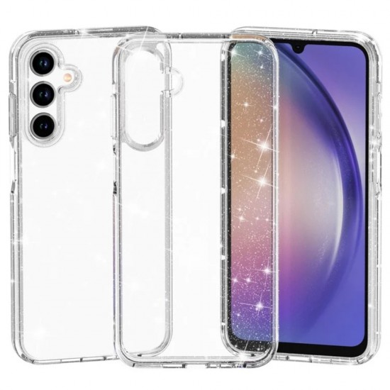 Силиконов кейс Shine 2 mm брокатен, За Samsung Galaxy A27, Прозрачен