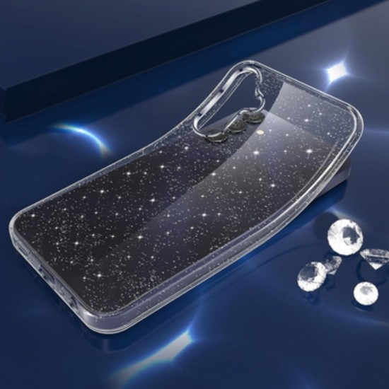 Силиконов кейс Shine 2 mm брокатен, За Samsung Galaxy S26 Ultra, Прозрачен от Fonax.bg