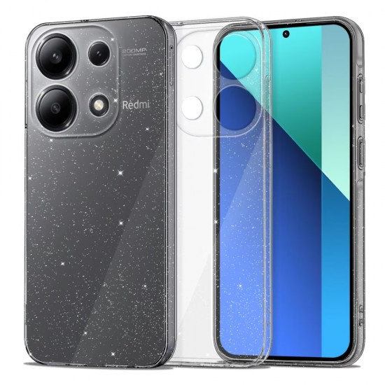 Силиконов кейс Shine 2 mm брокатен, За Xiaomi Redmi 13, Прозрачен от Fonax.bg