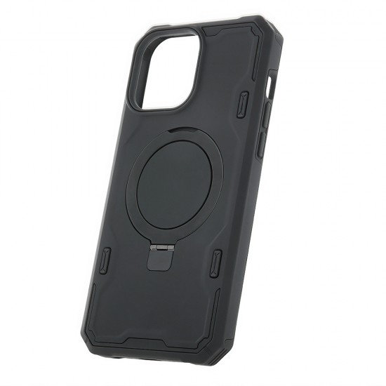Силиконов твърд кейс bSmart Defender Mag Ring, За iPhone 15 Pro (6.1), Черен от Fonax.bg