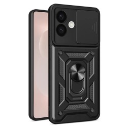 Силиконов твърд кейс bSmart Defender Slide, За Honor 600 Pro, Черен