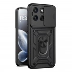 Силиконов твърд кейс bSmart Defender Slide, За Motorola Edge 70 Fusion, Черен