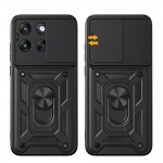 Силиконов твърд кейс bSmart Defender Slide, За Motorola Edge 70 Fusion, Черен