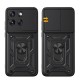Силиконов твърд кейс bSmart Defender Slide, За Motorola Edge 70 Fusion, Черен