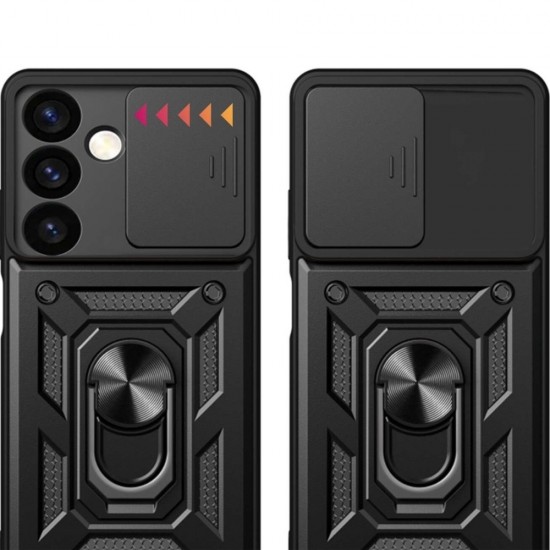 Силиконов твърд кейс bSmart Defender Slide, За Samsung Galaxy A56, Черен от Fonax.bg