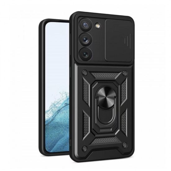 Силиконов твърд кейс bSmart Defender Slide, За Samsung Galaxy S23 (S911B), Черен от Fonax.bg