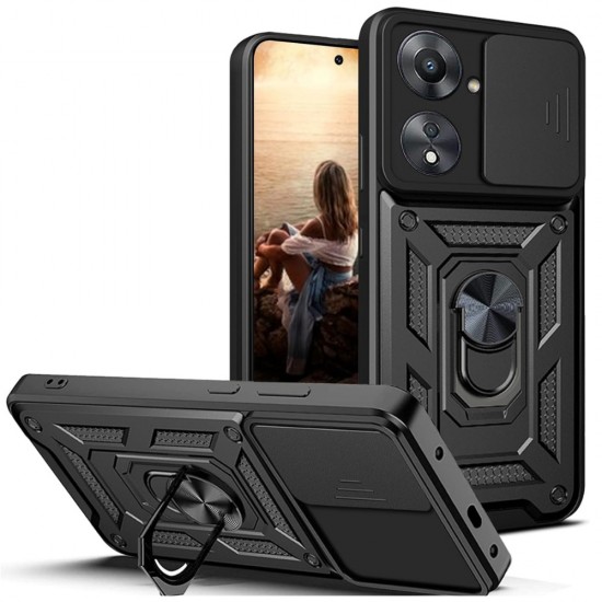 Силиконов твърд кейс bSmart Defender Slide, За Xiaomi Redmi 13C 4G, Черен от Fonax.bg