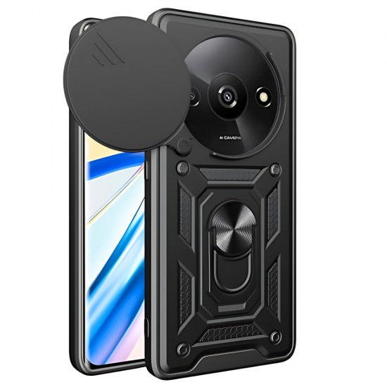 Силиконов твърд кейс bSmart Defender Slide, За Xiaomi Redmi A3, Черен от Fonax.bg