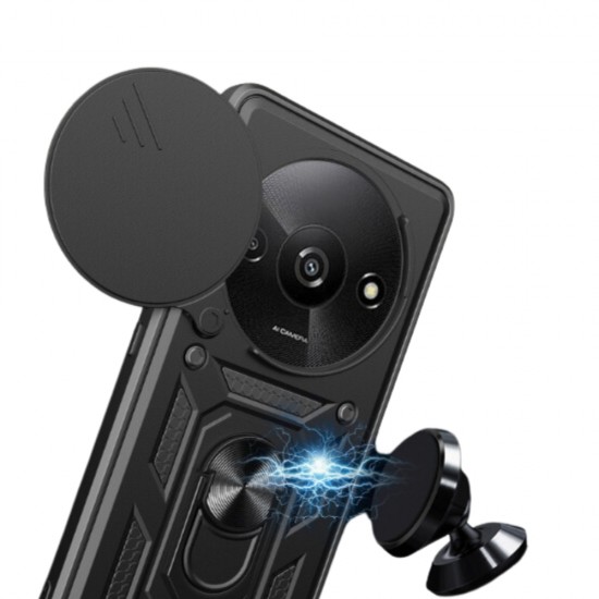 Силиконов твърд кейс bSmart Defender Slide, За Xiaomi Redmi A3, Черен от Fonax.bg