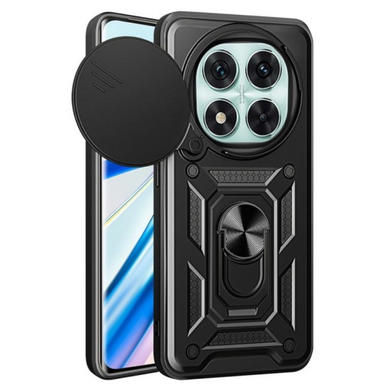 Силиконов твърд кейс bSmart Defender Slide, За Xiaomi Redmi Note 14 Pro 5G, Черен от Fonax.bg